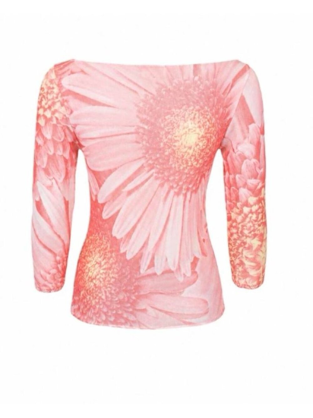Rare Roberto Cavalli semi-sheer Women’s Pink Floral Print vintage long sleeve - Picture 2 of 4